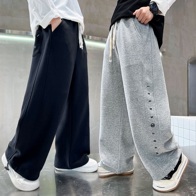 Boys' Sports Pants Large Children'S Wide Leg Long Pants Boys Western Style Casual Pants - Image 4