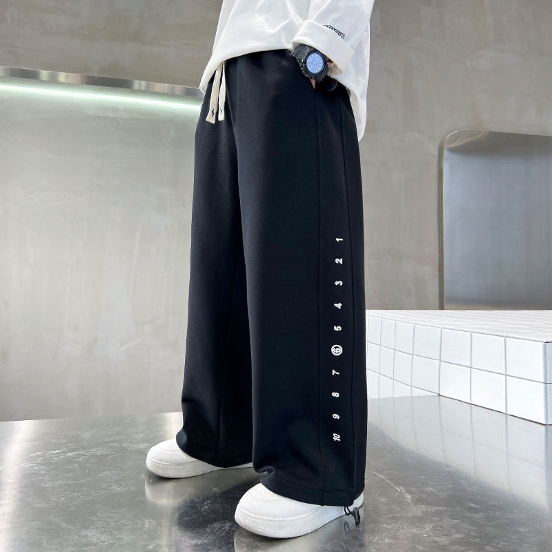 Boys' Sports Pants Large Children'S Wide Leg Long Pants Boys Western Style Casual Pants - Image 5