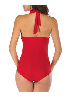 Generic Women's One Piece Swimsuit, Deep Cut Bikini, Bandeau Bathing Suits, Slimming Twist Swimwear, Body Shape Cover, with 2 ways to wear  - Image 3
