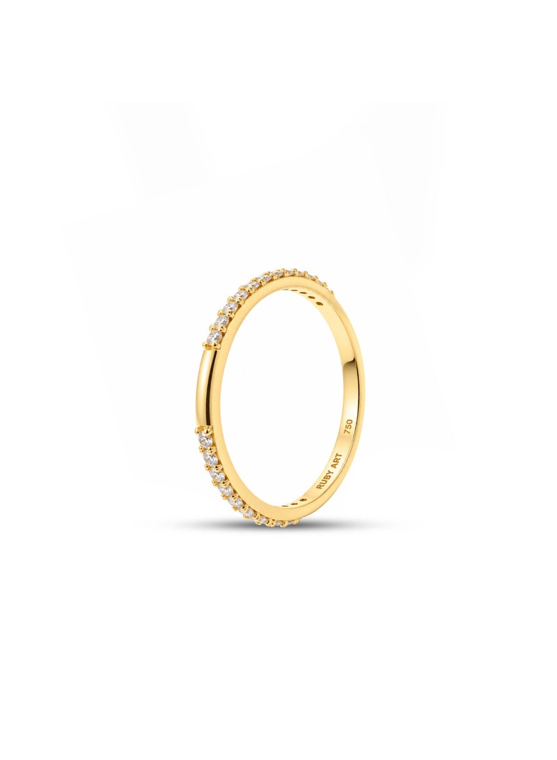 18K Pure Gold Women’s Ring - Premium Finish & Elegant Style - 1.38 Gram