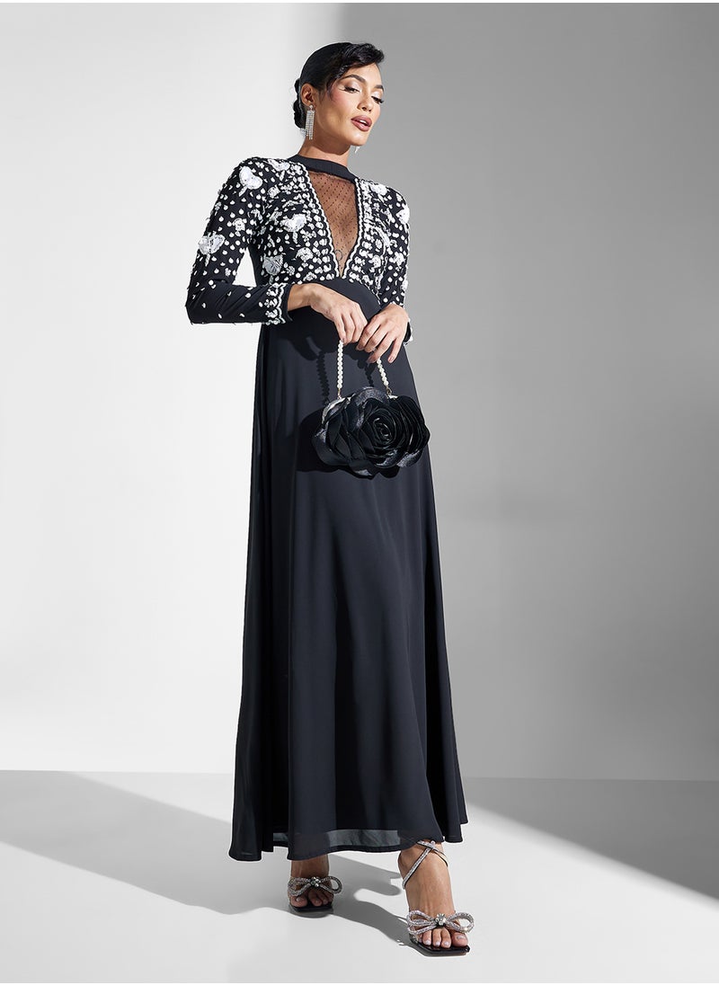 Frock and Frill Embellished Maxi Dress  - Image 4