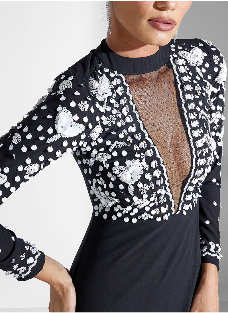 Frock and Frill Embellished Maxi Dress  - Image 3