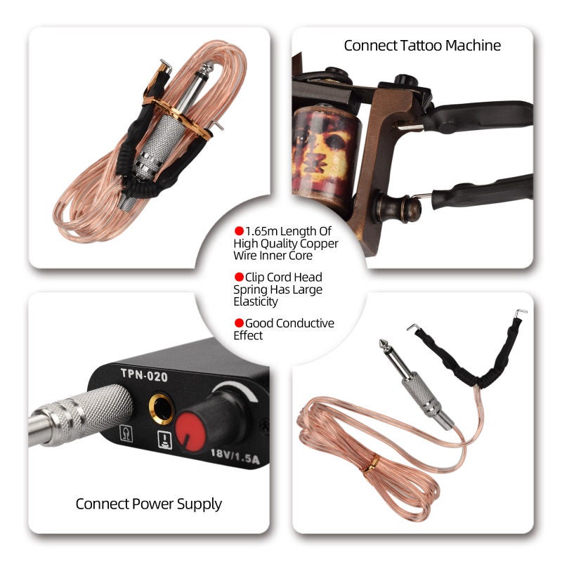Rotary Tattoo Machine Kit: Black 9V 8000 Rpm - Low Vibration Long-Lasting Operation Precise Lines Vibrant Colors Complete Tattoo Kit for Professional Tattoo Artists - Image 4