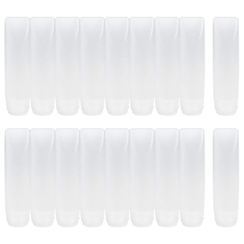 Nydotd 18 Pack Travel Size Plastic Squeeze Bottles for Liquids, 30ml/1Oz TSA Approved Makeup Toiletry Cosmetic Containers, Leak-Proof with Flip Caps, Refillable - Image 1