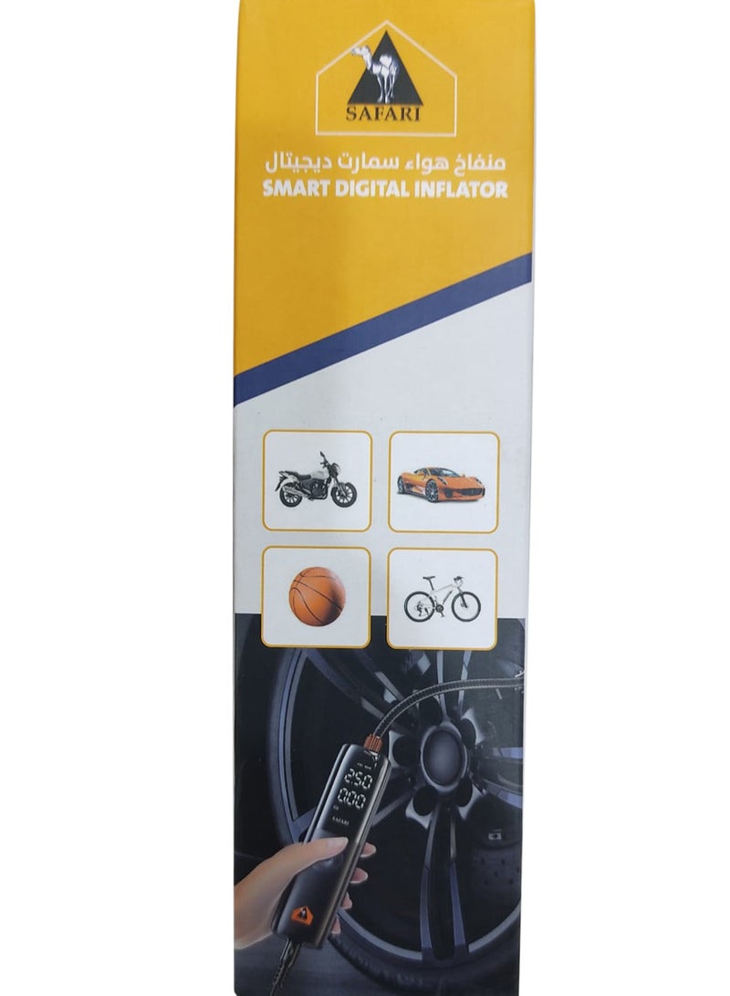 Safari Air Compressor Tire Inflator Pump Car Portable, 150 PSI Fast Inflation with LCD Dual Screen, [Cordless & Strong Power] Electric Tire Pump for Car Tire For Car, Bicycle, Motorcycles, Ball - Image 5