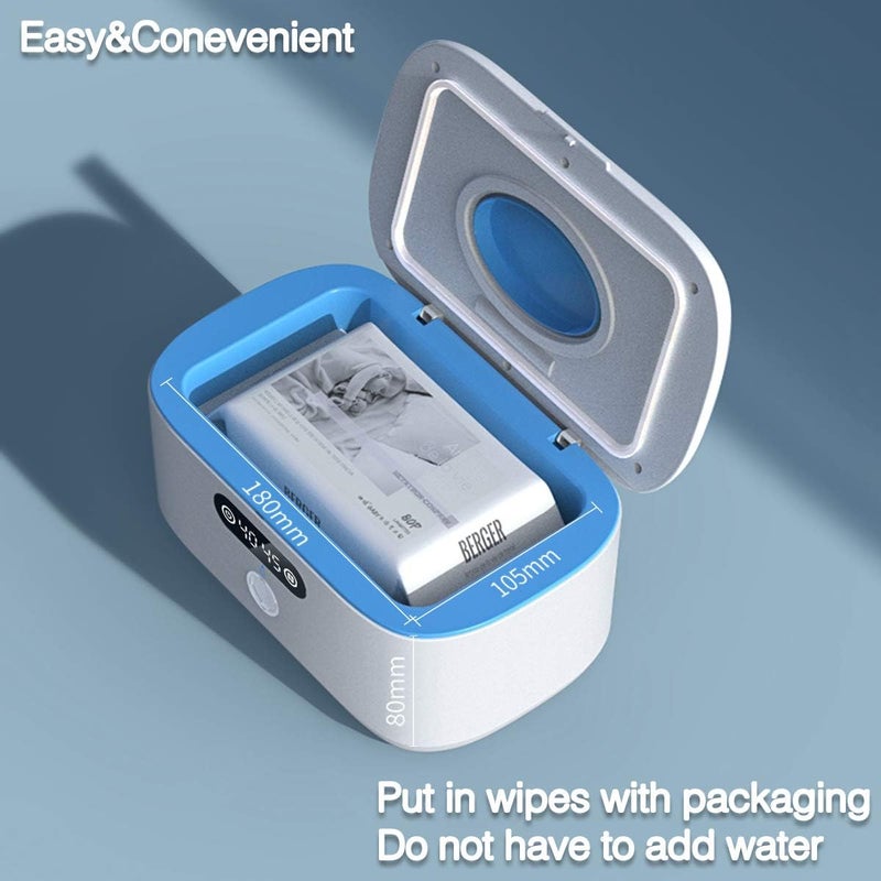 Bellababy سخان مناديل للسيارة والمنزل، موزع مناديل مبللة للأطفال وسخان مناديل الحفاضات مع ضوء ليلي، عرض درجة الحرارة، لا حاجة للماء والإسفنجة، قابل للتحويل بين ℉ و ℃ - Image 3
