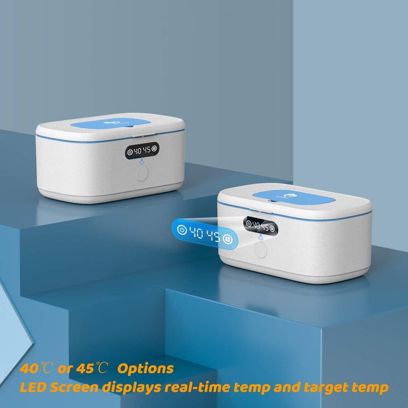 Bellababy سخان مناديل للسيارة والمنزل، موزع مناديل مبللة للأطفال وسخان مناديل الحفاضات مع ضوء ليلي، عرض درجة الحرارة، لا حاجة للماء والإسفنجة، قابل للتحويل بين ℉ و ℃ - Image 5