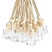DMuuuDM 20 Pcs 8ml Hanging Car Air Freshener DiffuserEmpty Clear Glass Essential Diffuser Oil Aromatherapy Fragrance Perfume Pendant Glass Vials with Wooden Caps Hanging StringCylindrical - Image 2