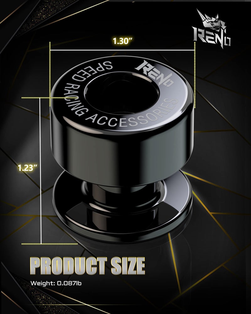 RENO SP1-M6 Aluminum Motorcycle Swingarm Spools Slider PRO Compatible with Select Models (Black, 2 Pcs) - Image 3