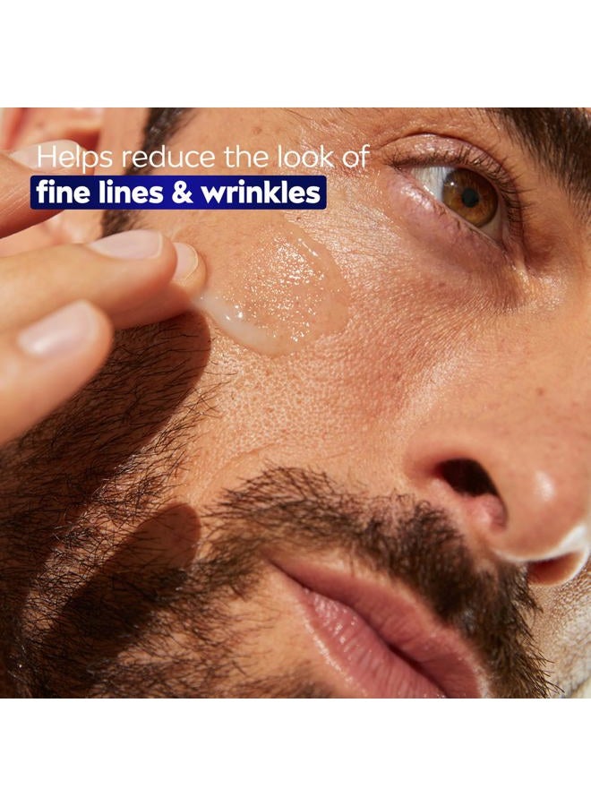 NIVEA MEN Age Defense Instant Hydrating Face Serum for Dry Skin, With Pro-Retinol and Hyaluronic Acid, Facial Serum Helps Reduce Look of Fine Lines and Wrinkles, 1.7 Fl Oz Bottle - Image 3