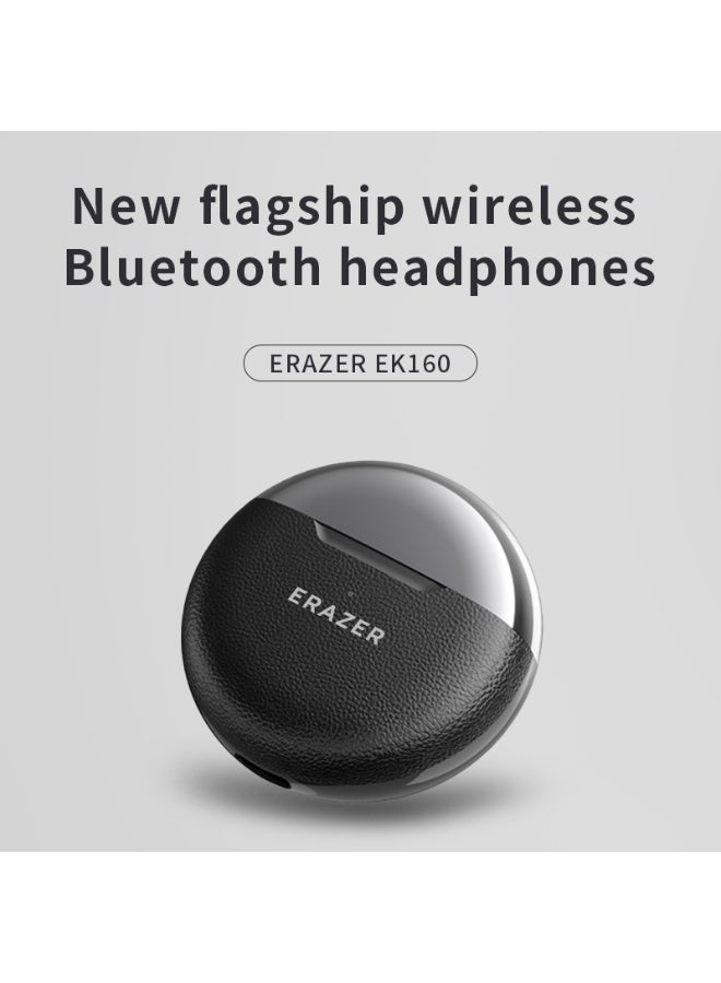Erazer EK160 New Flagship Wireless Headphones, Bluetooth 5.4, 3D Spatial Sound, 30H Battery, Leather u0026 Metal Design, Touch Control-Black - Image 4