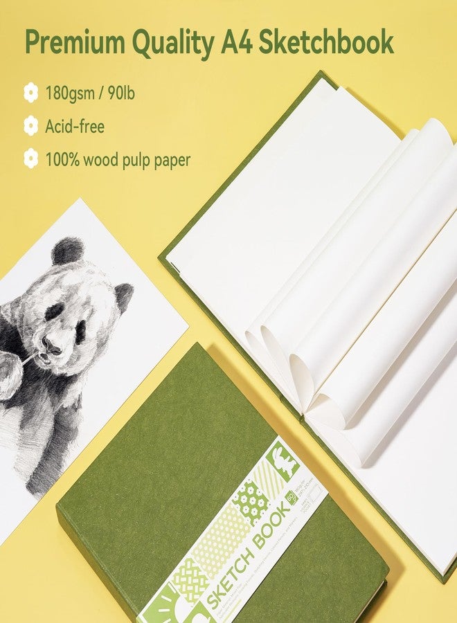 Arrtx A4 Sketchbook, Lay Flat Hardcover Sketch Book(120 Pages) 180GSM/90lb, Acid-Free Art Sketchbook for Artist, Students and Beginners - Image 3