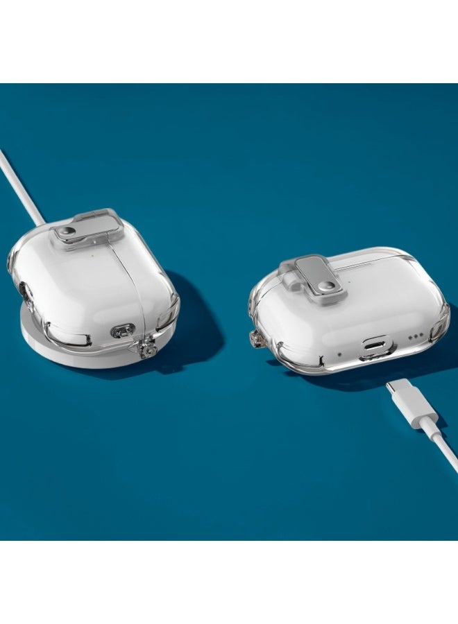 غطاء شفاف يفتح تلقائياً لـ AirPods Pro 1/2 – حماية متينة مع توافق بلوتوث - Image 3