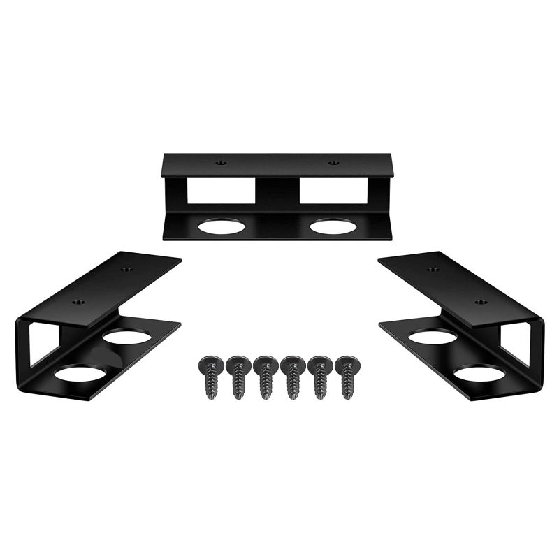 Double Under Desk Laptop Mount 3Pcs Sturdy Carbon Steel Storage Rack Home Office Dorm - Image 2