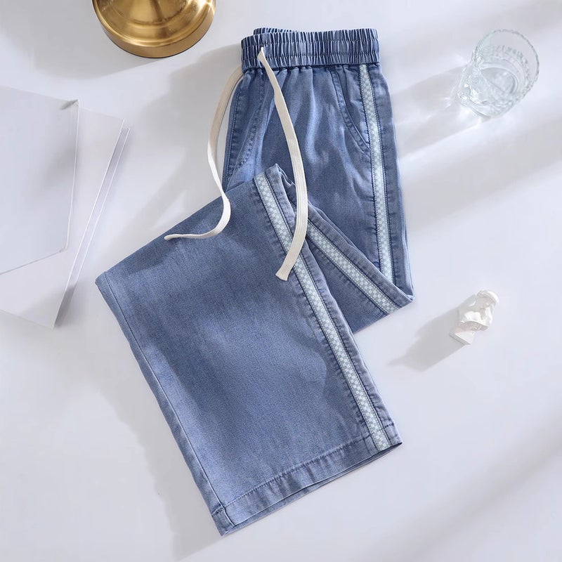 Girls' Denim Jeans Summer Outfit Stylish Children'S Clothing For Older Girls Tencel Thin Summer Casual Pants Trendy - Image 3