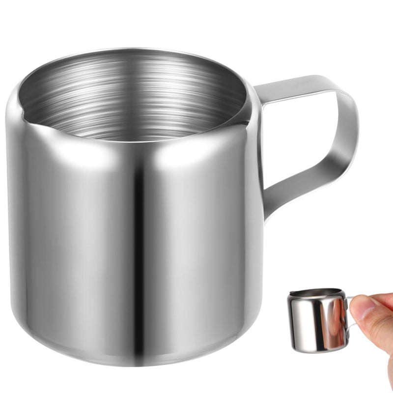PRETYZOOM PRETYZOOM 2pcs Stainless Steel Creamer Pitchers Bell Creamers 2 Ounce Espresso Cups for Serving Milk Coffee Cream Maple  - Image 1