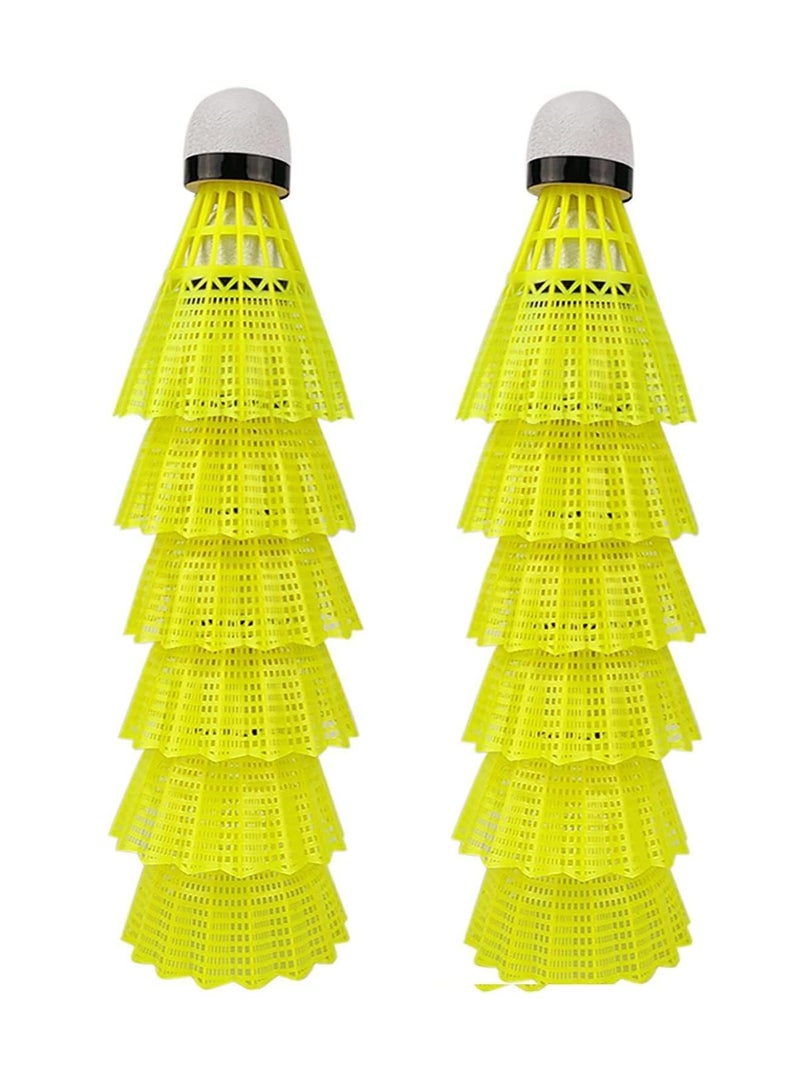 Spall 12 Pack Nylon Feather Shuttlecocks Birdies, Stable and Durable Sports Training High Speed Badminton Balls for Indoor Outdoor Game - Image 1