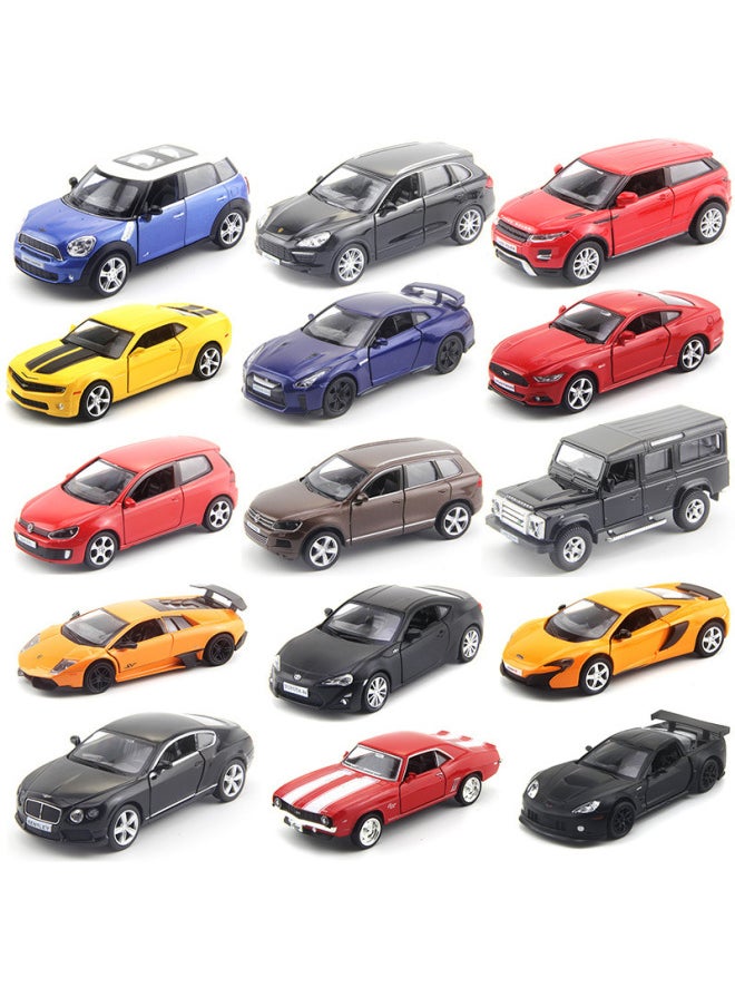 Marco Yufeng Authorized Boxed Alloy Car Model Land Rover Volkswagen Audi Toyota Lanbo Ford Kini Chevrolet-Color:554031 Eulogize Blue  - Image 2