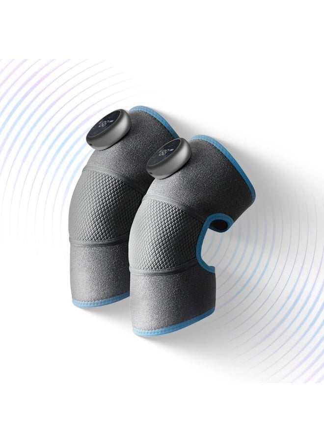 MUNTAQI 3-in-1 Heating Knee Massager – Portable Wireless Hot Compress for Knee, Shoulder & Elbow | Joint Pain Relief with 3 Vibration Levels & 5 Heating Modes | Rechargeable Physiotherapy Wrap - Image 1