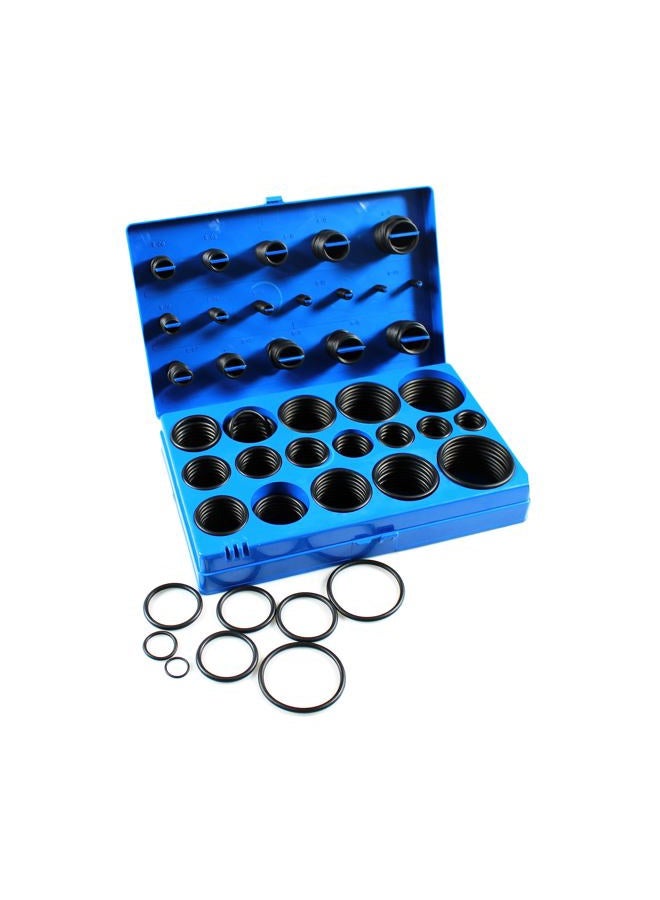 HFS (R) Universal O-Ring Assortment Set Kit Automotive Seal Rubber Gasket Metric 100% Nitrile Rubber (NBR) 32 Sizes 3 mm to 50 mm I.D.with Storage Box  - Image 1