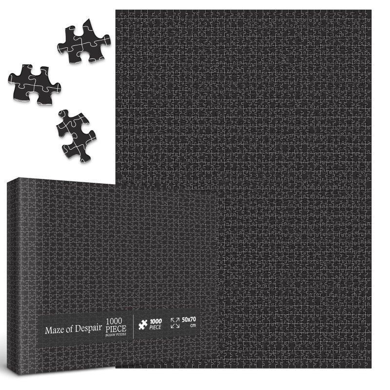 IdeaBazar Impossible Mystic Maze Puzzles for Adults 1000 Pieces Difficult Black and White Jigsaw Puzzles Hard Challenging Crazy Line Puzzle - Image 4