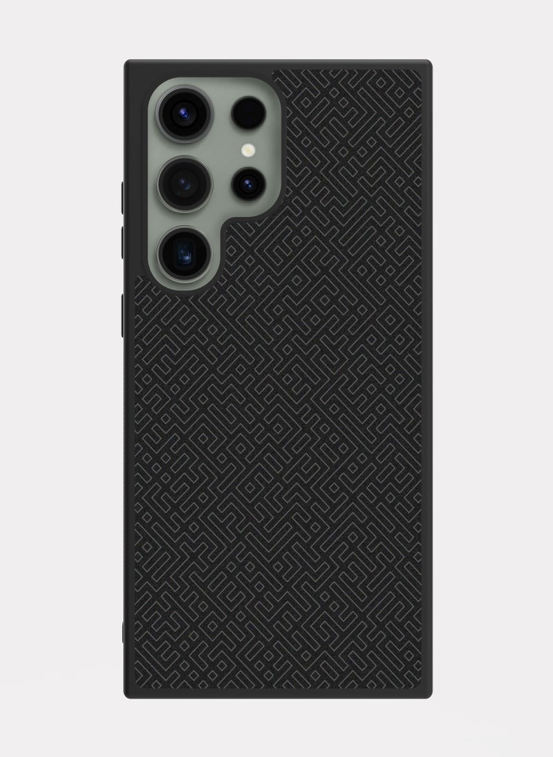 PXLAAT Samsung Galaxy S23 Ultra case cover Black Pattern  - Image 1