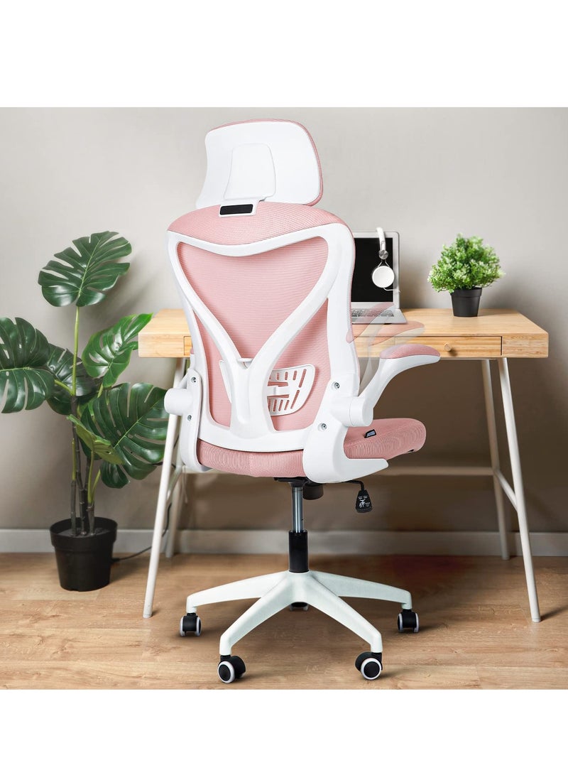 DROGO premium Ergonomic Office Chair for Work from Home, High Back Computer Chair with Mesh, Flip-up Armrest, Recline, Adjustable Seat & Lumbar Support Mesh Chair for Office - Image 1