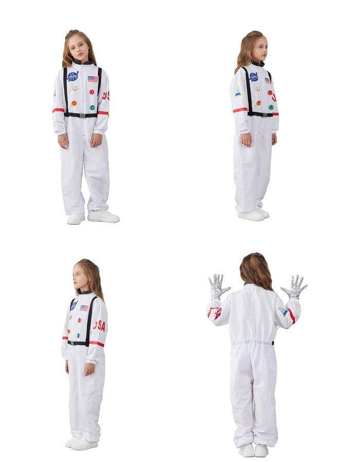 LANGXUN Kids Astronaut Halloween Costume Set, Boys Girls Space Suit Dress Up, Toddler Pilot Jumpsuit for Themed Party - Image 3
