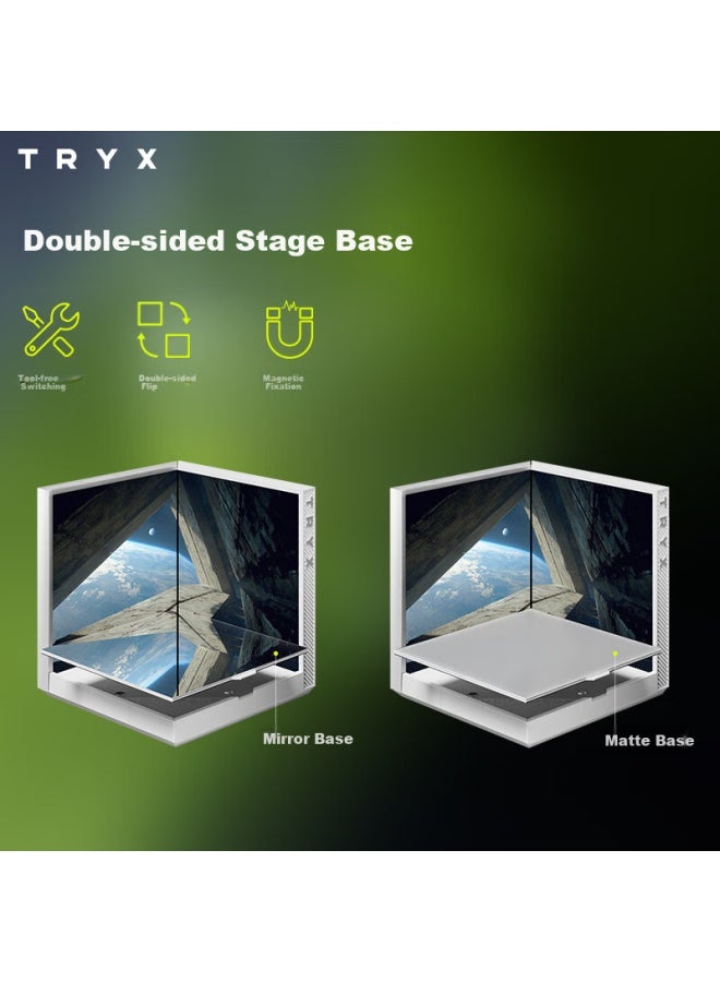 Tryx Stage Shadow 360 Water-cooled Cpu Cooler Argb White Dual 4.0-inch Large Screen/asetek/multi-stage Modes/aluminum Alloy Side Panel