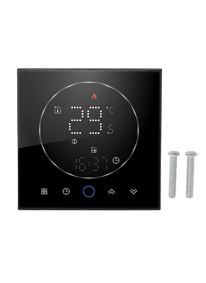 Thoraya Smart Thermostat LED Screen Water Heating Control 13mm Recessed Wireless Programmable Thermostat for Home Room Office AC95‑240V Black  - Image 1