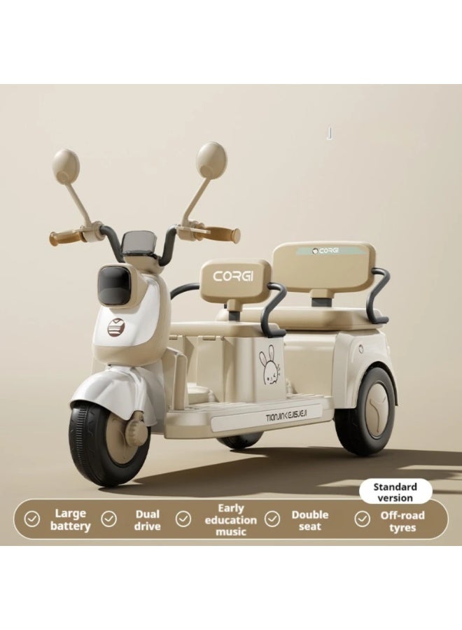 توك توك كهربائي رائع للأطفال بقوة 12 فولت - متعة لشخصين! - Image 1