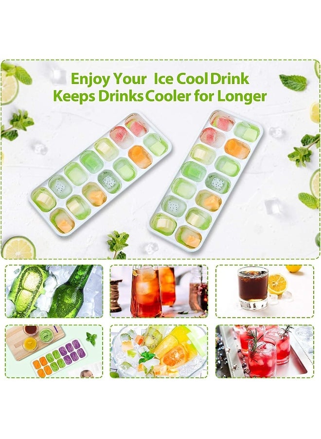 Biella 4-Pack Silicone Ice Cube Trays With Non-Spill Lids  - Image 5