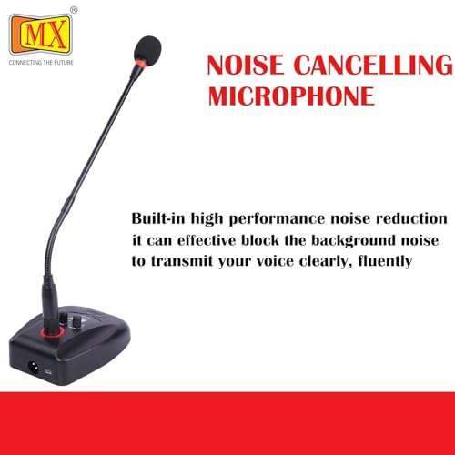 MX Desktop Condenser Gooseneck Microphone – 18" Podium Mic with On/Off Switch, XLR Connection – Ideal for Meetings, Video Conferences, Streaming, Lectures, Presentations - Image 5