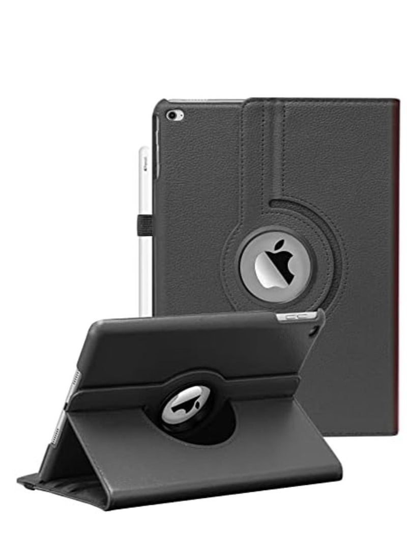 SmartGrist 360-Degree Rotating Case for 9.7-Inch iPad Models (2018, 2017, Air 2, Air) with Auto Sleep/Wake - Black - Image 1