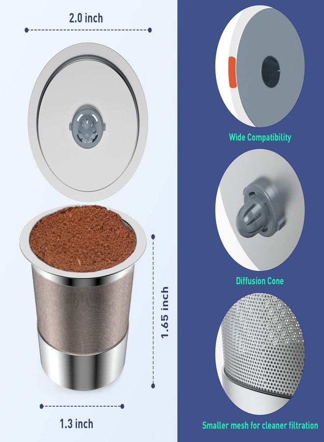 modsden Reusable Stainless Steel Coffee Filters for Keurig 1.0 & 2.0 Brewers - BPA-Free Reusable K-Cup Pods (2 Pack) - Image 2