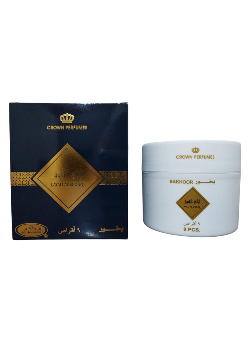 الرحاب للعطور بخور معمول ليالي الشوق - 9 أقراص 