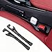 TATATOO Car Seat Gap Filler Seat Side Gap Filler Organizer with Phone Holder Universal Fit in Between Car Seat Catcher Perfect for Car SUV Truck Slotted Black - Image 2