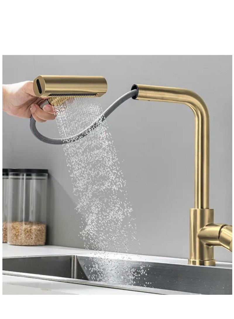 خلاط مطبخ سحاب   اتوماتيك باللون الذهبي المطفي - Image 1