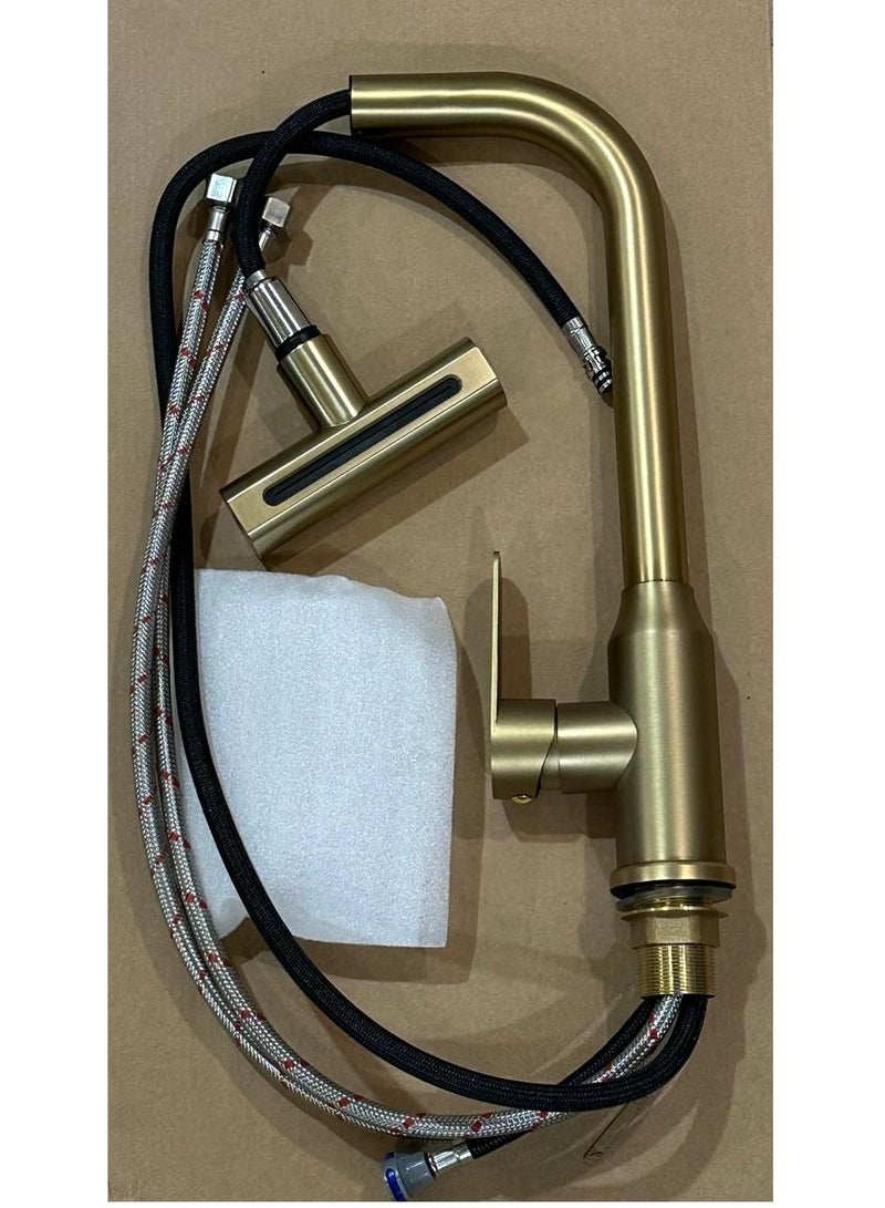 خلاط مطبخ سحاب   اتوماتيك باللون الذهبي المطفي - Image 3