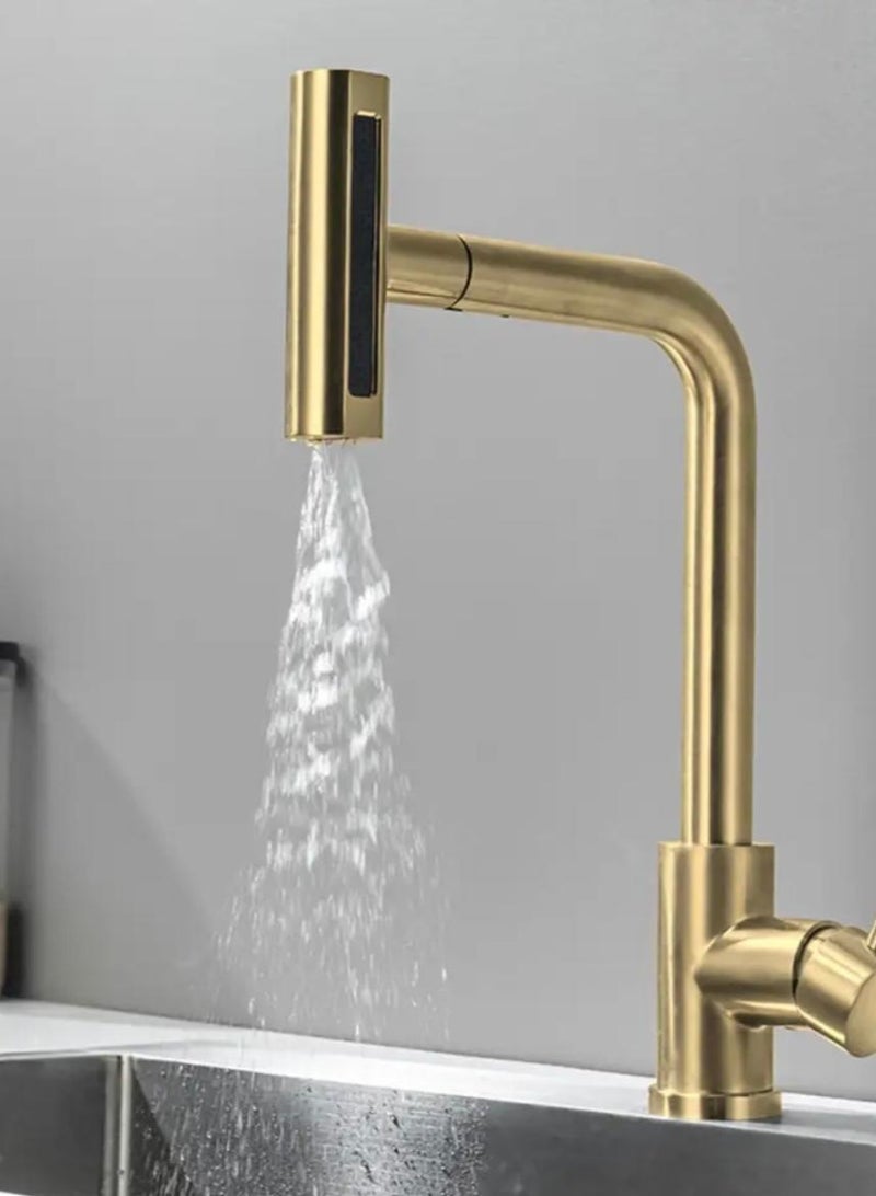 خلاط مطبخ سحاب   اتوماتيك باللون الذهبي المطفي - Image 4