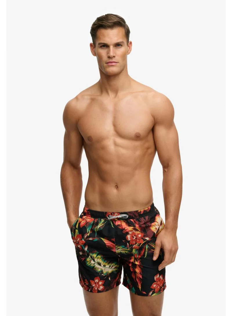 Superdry Hawaiian Print 16-inch Swim Shorts
