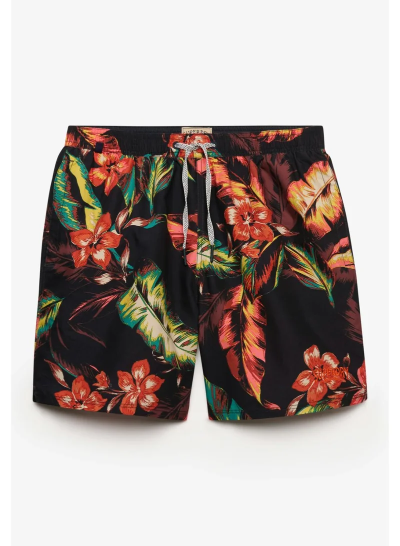 Superdry Hawaiian Print 16-inch Swim Shorts