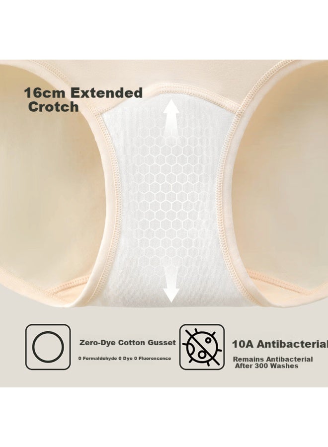 Jindu Pure Cotton Women's Underwear Festival Gift 10a Antibacterial Mid-high Waist Tummy Control Extended Crotch Medical Grade Class A Xinjiang Cotton Girls - Image 3