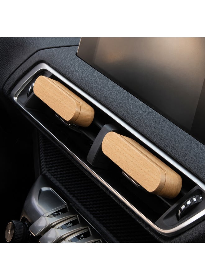 Wooden Car Vent Diffuser Clip Air Freshener Holder with Replacement Sticks - Image 2