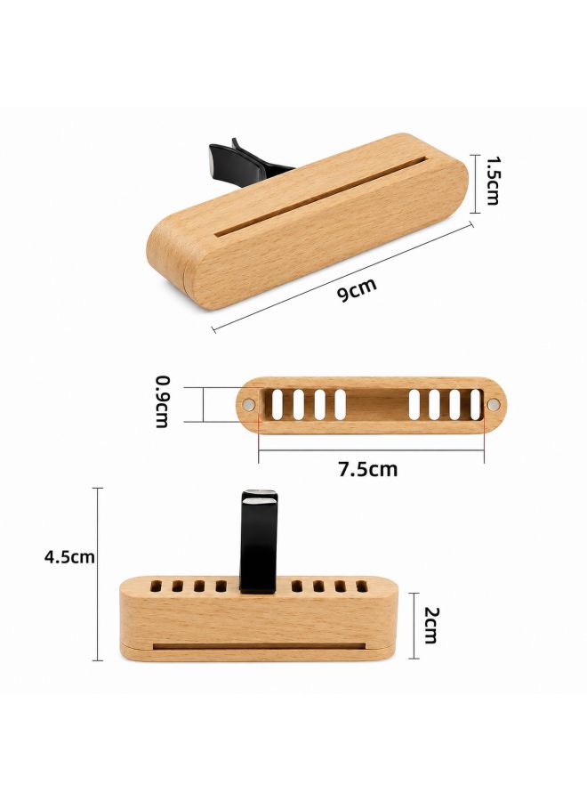 Wooden Car Vent Diffuser Clip Air Freshener Holder with Replacement Sticks - Image 4