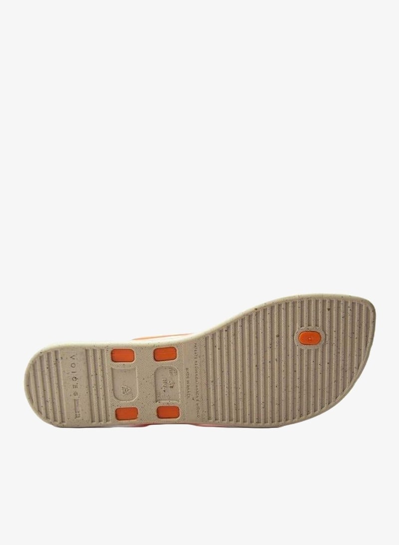 Voices Look Copacabana Women'S With Printed Sole Single Strap Sandals - Beige/Orange - Image 5