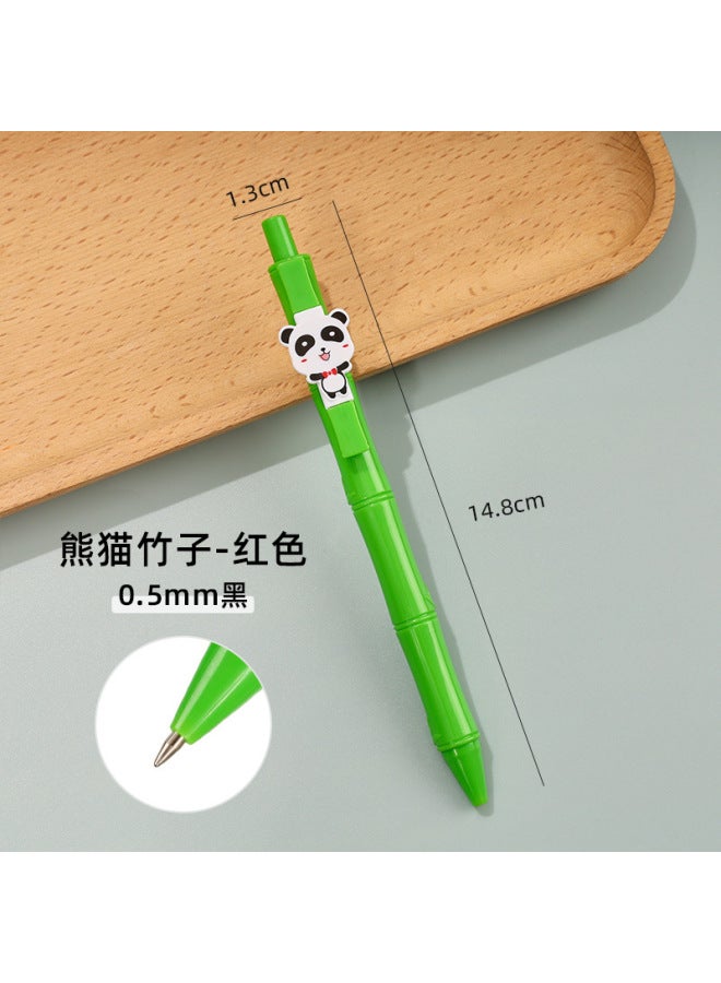 HELPS Panda Bamboo Press Pen Creative Student High Color Value Gel Pen 0.5 Bullet Office Signature Black Pen - Image 1