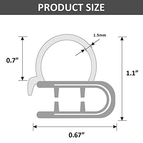 DGSL Car Weather Stripping, 10Ft Automotive Door Seal Strip with Side Bulb Rubber Seal for Cars, Boats, Trucks, RVs - Image 2