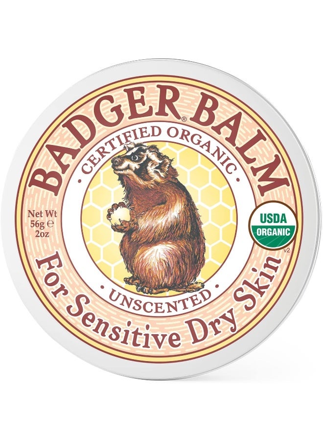 Badger Unscented Balm for Sensitive Dry Skin 56g - Image 1