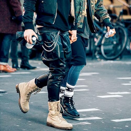 OKPOW Pants Chain for Men Women,Biker Skull Chain Wallet,Long Cool EMO Punk Trousers Pocket Belt Key Chains for Hip Hop Rock Jean Gothic - Image 2